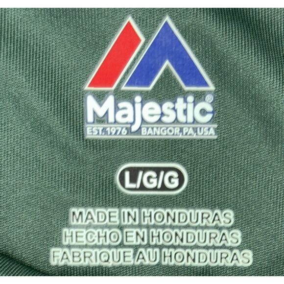 Green Bay Packers Men's Shirt Large Green Coolbase Majestic Long Sleeves Logo - Picture 7 of 7